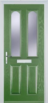 Hampstead Gold Lead composite door in Fern Green