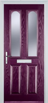 Hampstead Gold Lead composite door in Purple Violet