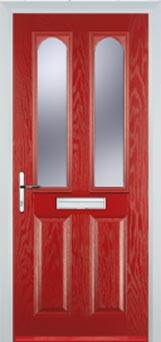 Hampstead Gold Lead composite door in Red