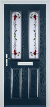 Hampstead Mayflower composite door in Dark Blue