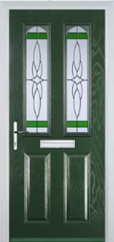 Hampstead Mayflower composite door in Green
