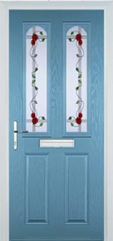 Hampstead Mayflower composite door in Pastel Blue