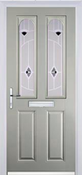 Hampstead Murano composite door in Agate Grey