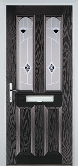 Hampstead Murano composite door in Black-Brown