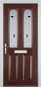 Hampstead Murano composite door in Darkwood