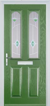 Hampstead Murano composite door in Fern Green