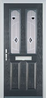 Hampstead Murano composite door in Anthracite Grey