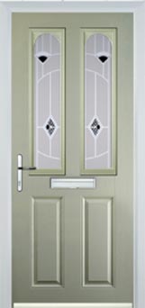 Hampstead Murano composite door in Pebble Grey