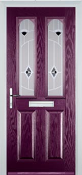 Hampstead Murano composite door in Purple Violet