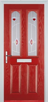 Hampstead Murano composite door in Red