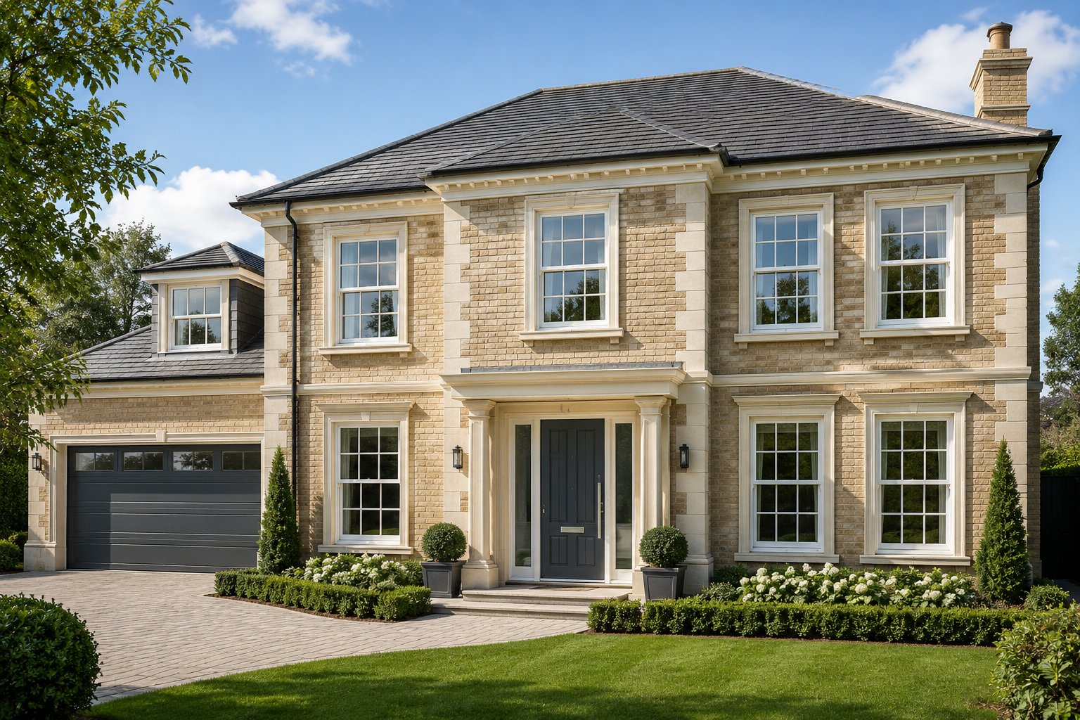 uPVC sliding sash window — traditional vertical-sliding design