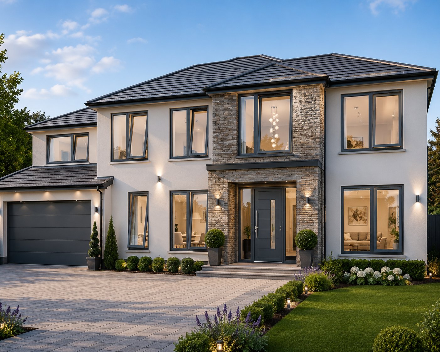 uPVC tilt and turn window — European-style dual-function