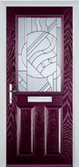 Marylebone Abstract Bevel composite door in Purple Violet