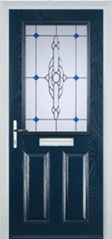 Marylebone Cotswold composite door in Dark Blue