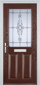 Marylebone Cotswold composite door in Darkwood
