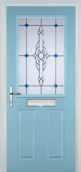 Marylebone Cotswold composite door in Duck Egg Blue