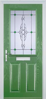 Marylebone Cotswold composite door in Fern Green
