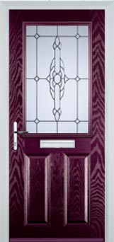 Marylebone Cotswold composite door in Purple Violet