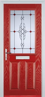 Marylebone Cotswold composite door in Red
