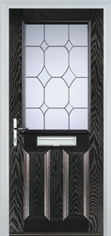 Marylebone Contora composite door in Black-Brown