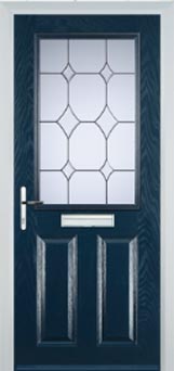 Marylebone Contora composite door in Dark Blue