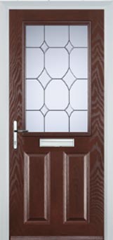 Marylebone Contora composite door in Darkwood