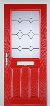 Marylebone Contora composite door in Poppy Red