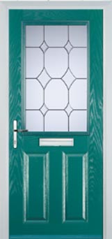 Marylebone Contora composite door in Turquoise Blue