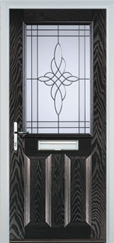 Marylebone Chantilly composite door in Black-Brown