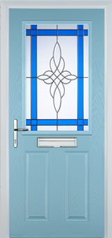 Marylebone Chantilly composite door in Duck Egg Blue