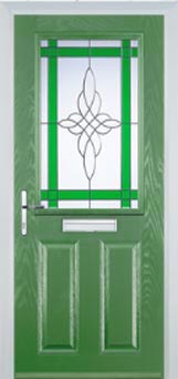 Marylebone Chantilly composite door in Fern Green