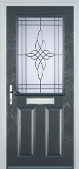 Marylebone Chantilly composite door in Anthracite Grey