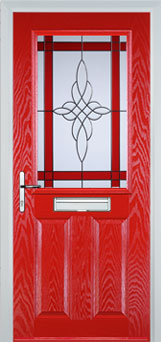 Marylebone Chantilly composite door in Poppy Red