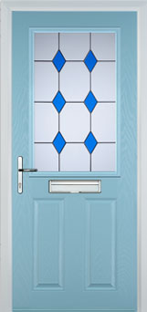 Marylebone Digital composite door in Duck Egg Blue