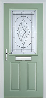 Marylebone Everglade composite door in Chartwell Green