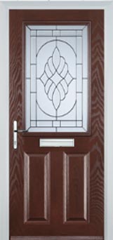 Marylebone Everglade composite door in Darkwood