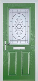 Marylebone Everglade composite door in Fern Green
