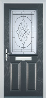 Marylebone Everglade composite door in Anthracite Grey