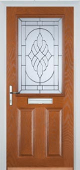 Marylebone Everglade composite door in Oak