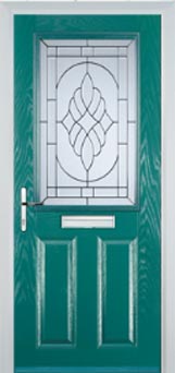 Marylebone Everglade composite door in Turquoise Blue