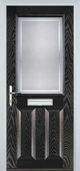 Marylebone Enville composite door in Black-Brown