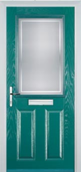 Marylebone Enville composite door in Turquoise Blue