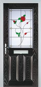 Marylebone Pelerine composite door in Black-Brown