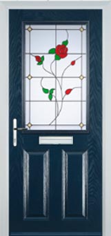 Marylebone Pelerine composite door in Dark Blue