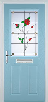 Marylebone Pelerine composite door in Duck Egg Blue