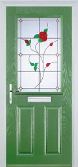 Marylebone Pelerine composite door in Fern Green