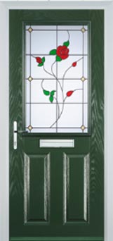 Marylebone Pelerine composite door in Green
