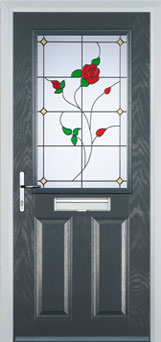 Marylebone Pelerine composite door in Anthracite Grey