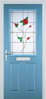 Marylebone Pelerine composite door in Pastel Blue