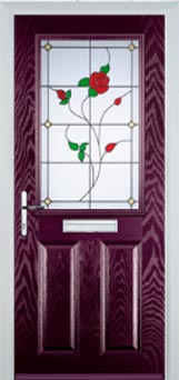 Marylebone Pelerine composite door in Purple Violet